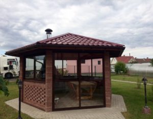 Холодная алюминиевая дверь для беседки